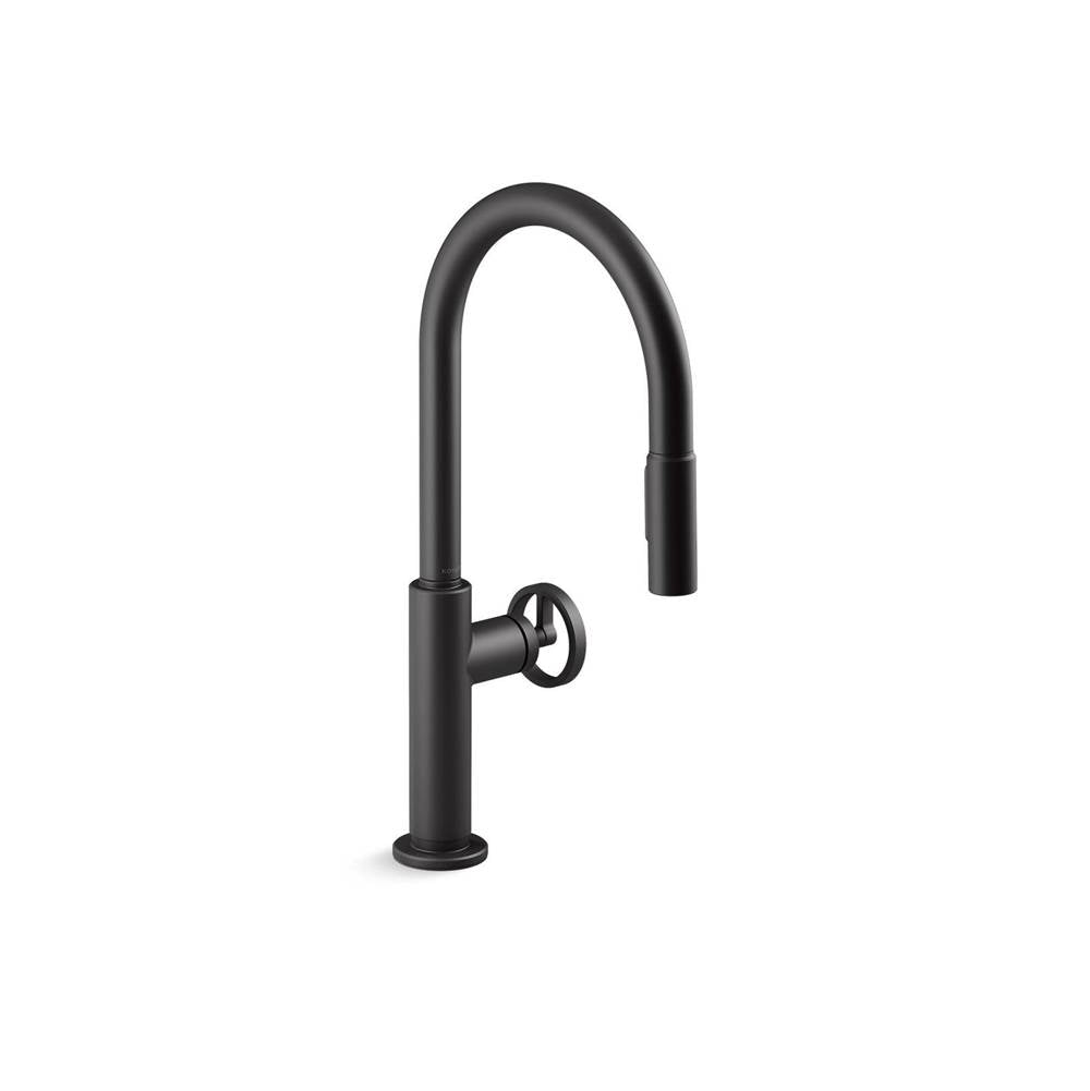 Kohler - BilletE Pull-down kitchen sink faucet with two-function sprayhead - Matte Black
