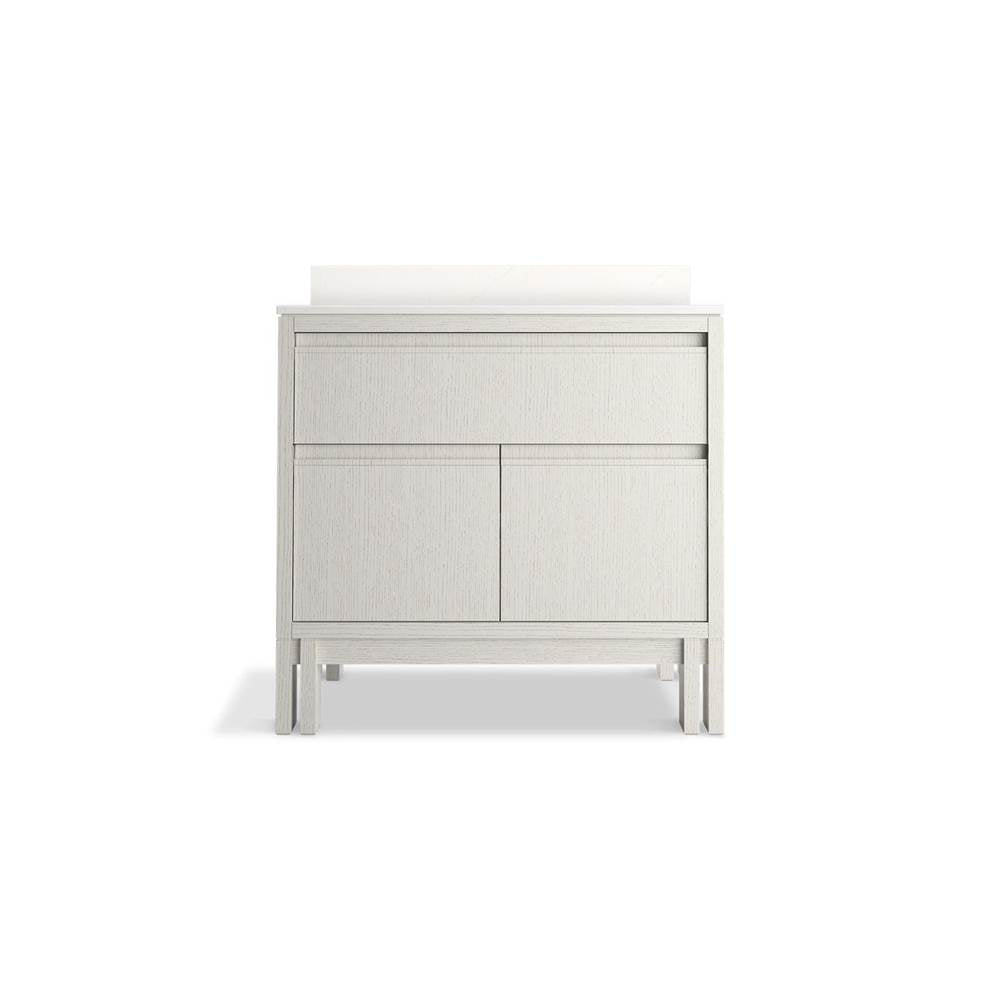 SoliveE 36'' bathroom vanity cabinet with sink and quartz top