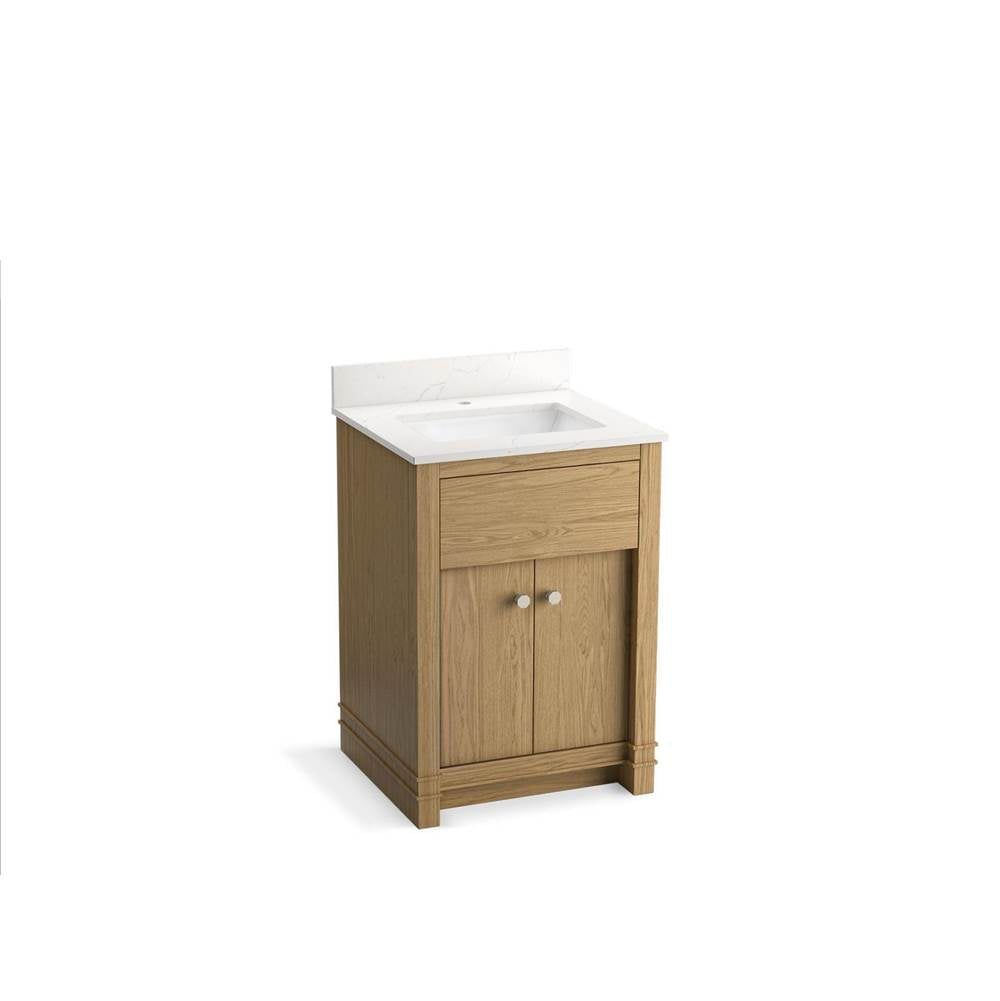 Kohler - AlouetteE 24'' bathroom vanity cabinet with sink and quartz top - Light Oak