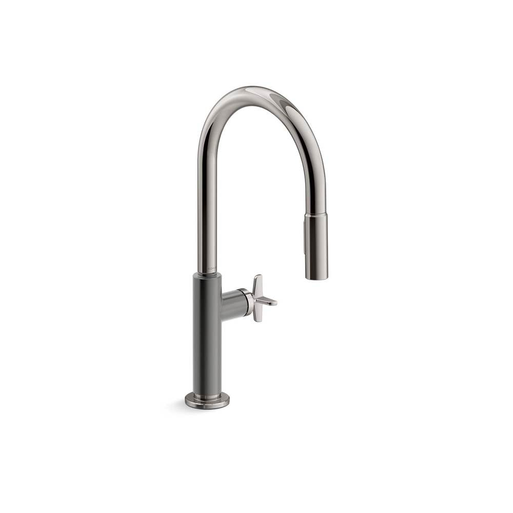 Kohler - BilletE Pull-down kitchen sink faucet with two-function sprayhead - Vibrant Titanium