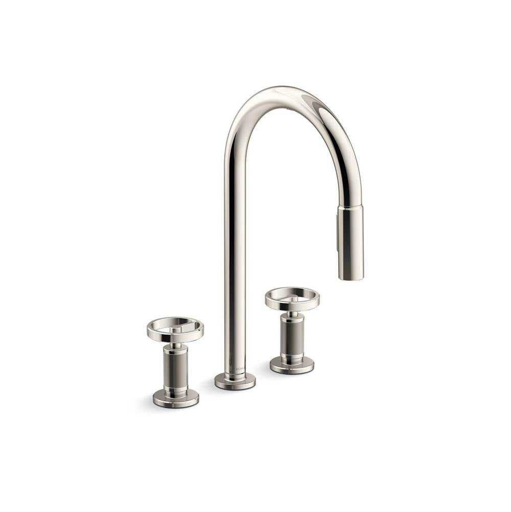 Kohler - BilletE Pull-down kitchen sink faucet with two-function sprayhead - Vibrant Polished Nickel
