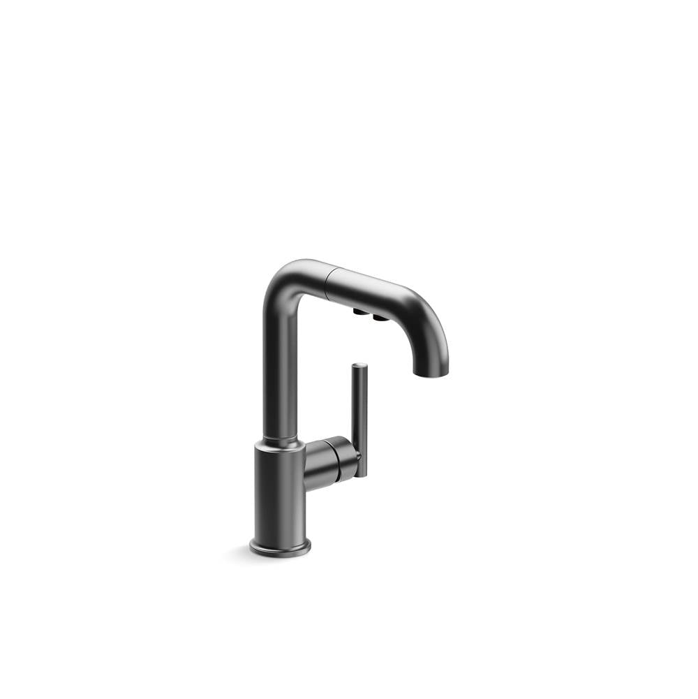 Kohler - Purist Pull-out kitchen sink faucet with three-function sprayhead - Brushed Graphite