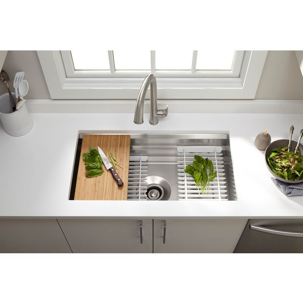 Prolific 29'' undermount single-bowl workstation kitchen sink