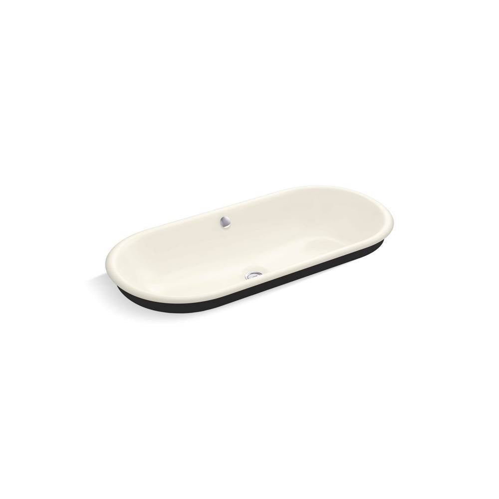 Kohler - Iron Plains 33'' oval drop-in/undermount/vessel bathroom sink with Iron Black painted underside - Biscuit