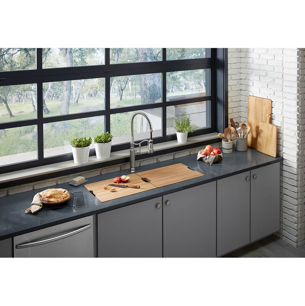 Prolific 44'' undermount single-bowl workstation kitchen sink