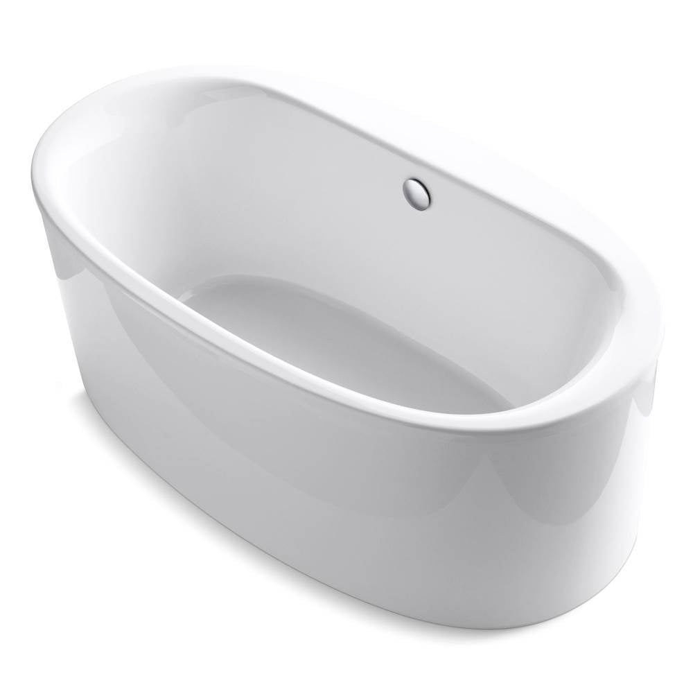 Kohler - Sunstruck 60'' x 34'' freestanding bath with straight shroud - White