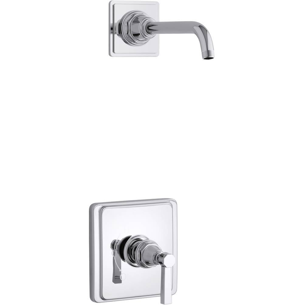 Kohler - Pinstripe Pure Rite-Temp shower trim kit with lever handle, without showerhead - Polished Chrome