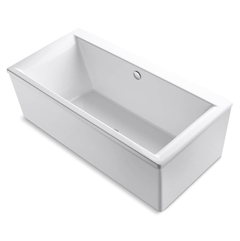 Kohler - Stargaze 60'' x 34'' freestanding bath with straight shroud - White