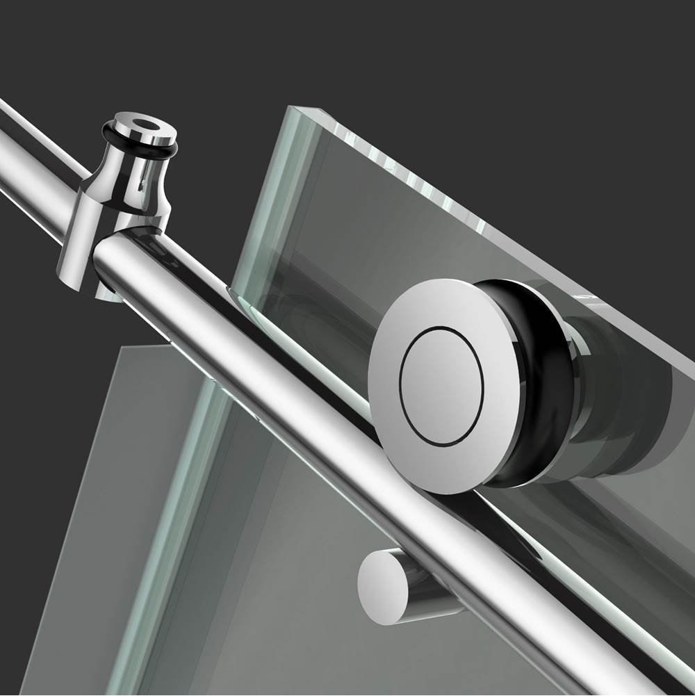 ComposedE Sliding shower door, 78'' H x 44-5/8 - 47-7/8'' W, with 3/8'' thick Crystal Clear glass