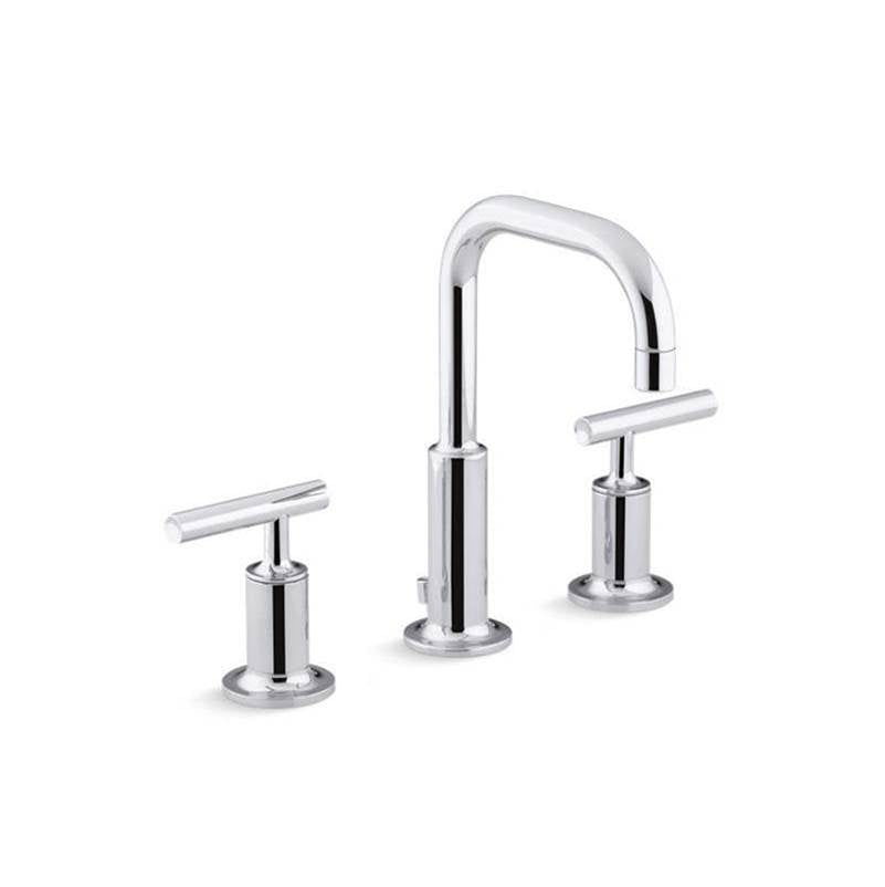 Kohler - Purist Widespread bathroom sink faucet with Lever handles, 1.2 gpm - Polished Chrome
