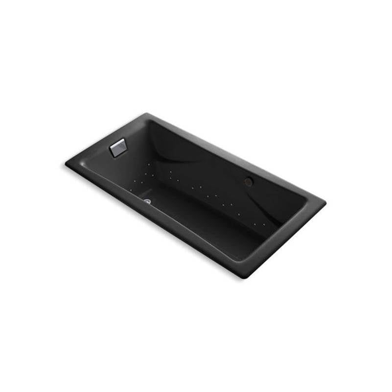 Kohler - Tea-for-Two 71-3/4'' x 36'' drop-in Heated BubbleMassageE air bath - Black