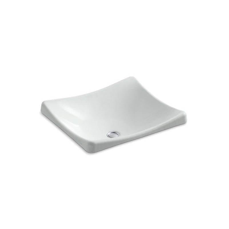 Kohler - DemiLav 18-1/4'' rectangular vessel bathroom sink, no overflow - Ice Grey