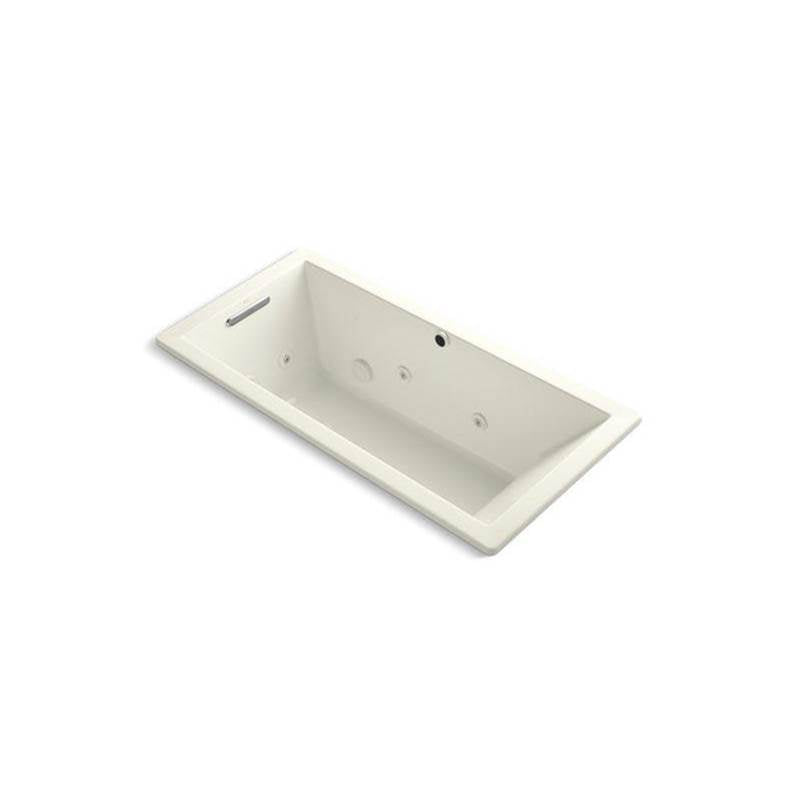 Kohler - Underscore 66'' x 32'' drop-in heated whirlpool bath - Biscuit