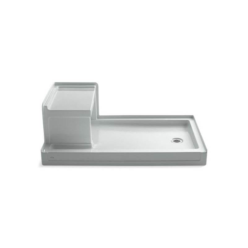 Kohler - Tresham 60'' x 36'' alcove shower base, right drain - Ice Grey