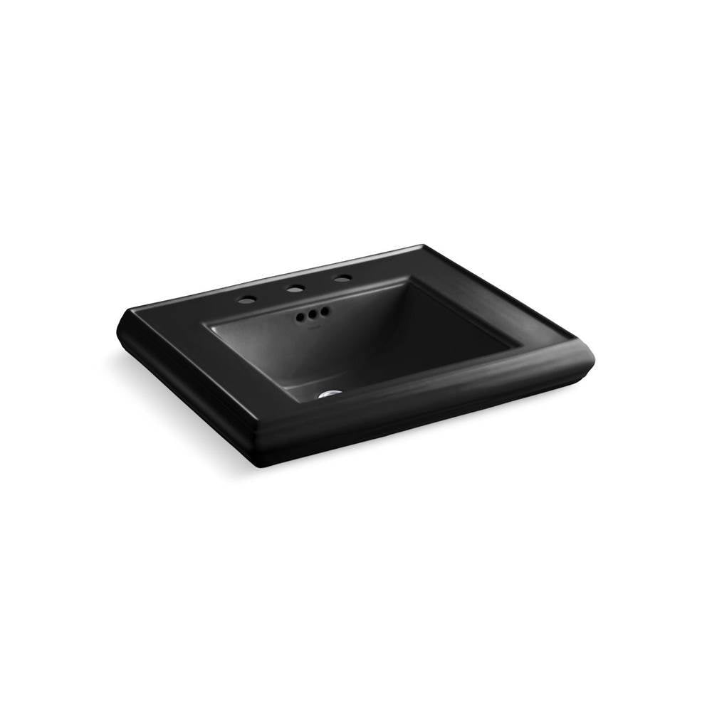 Kohler - Memoirs Pedestal/console table bathroom sink basin with 8'' widespread faucet holes - Black
