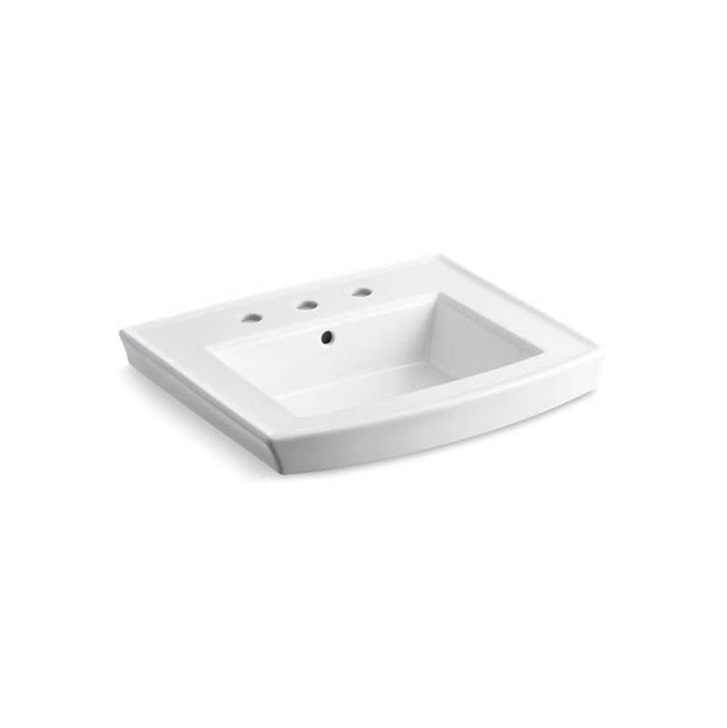 Kohler - Archer 24'' rectangular pedestal bathroom sink - White