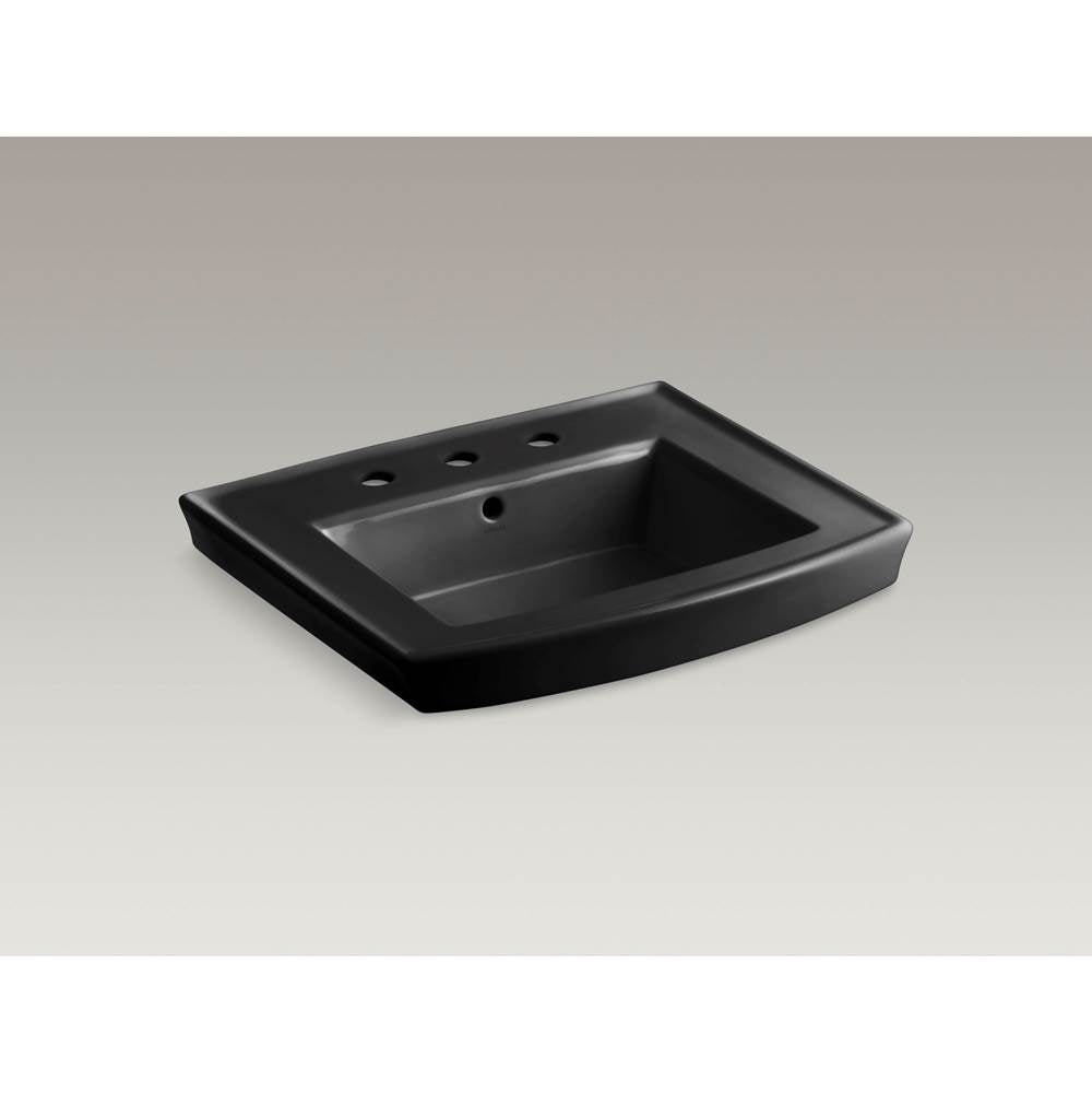 Kohler - Archer 24'' rectangular pedestal bathroom sink - Black
