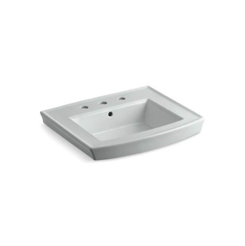 Kohler - Archer 24'' rectangular pedestal bathroom sink - Ice Grey