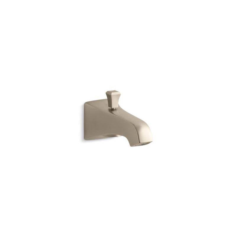 Kohler - Memoirs Stately Wall-mount bath spout with Deco design and diverter - Vibrant Brushed Bronze