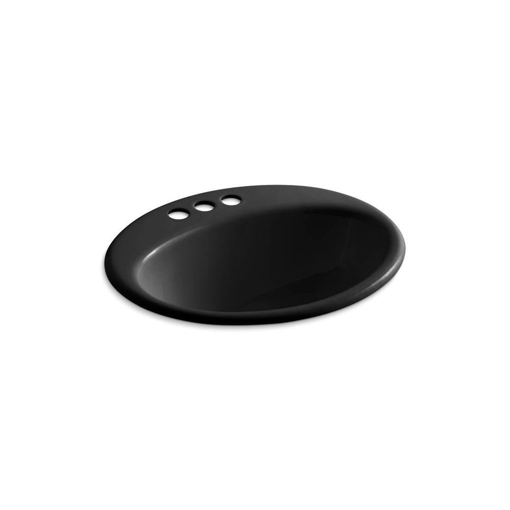 Kohler - Farmington 19-1/4'' oval drop-in bathroom sink - Black