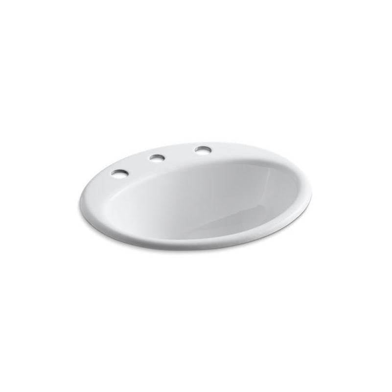 Kohler - Farmington 19-1/4'' oval drop-in bathroom sink - White