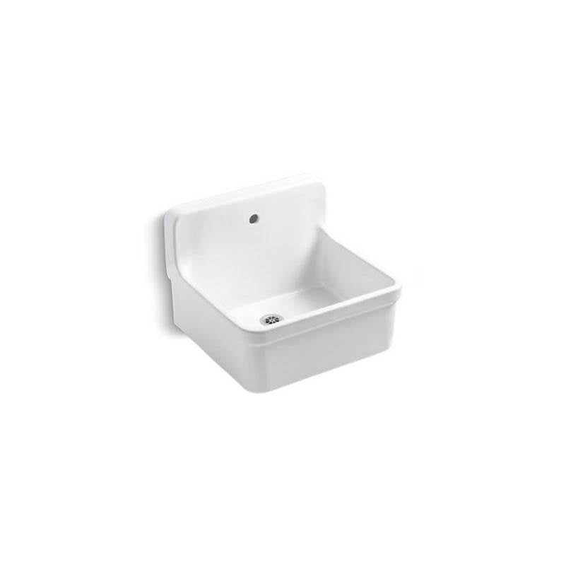 Kohler - GilfordE 24'' x 22'' bracket-mount scrub-up/plaster sink with single faucet hole - White