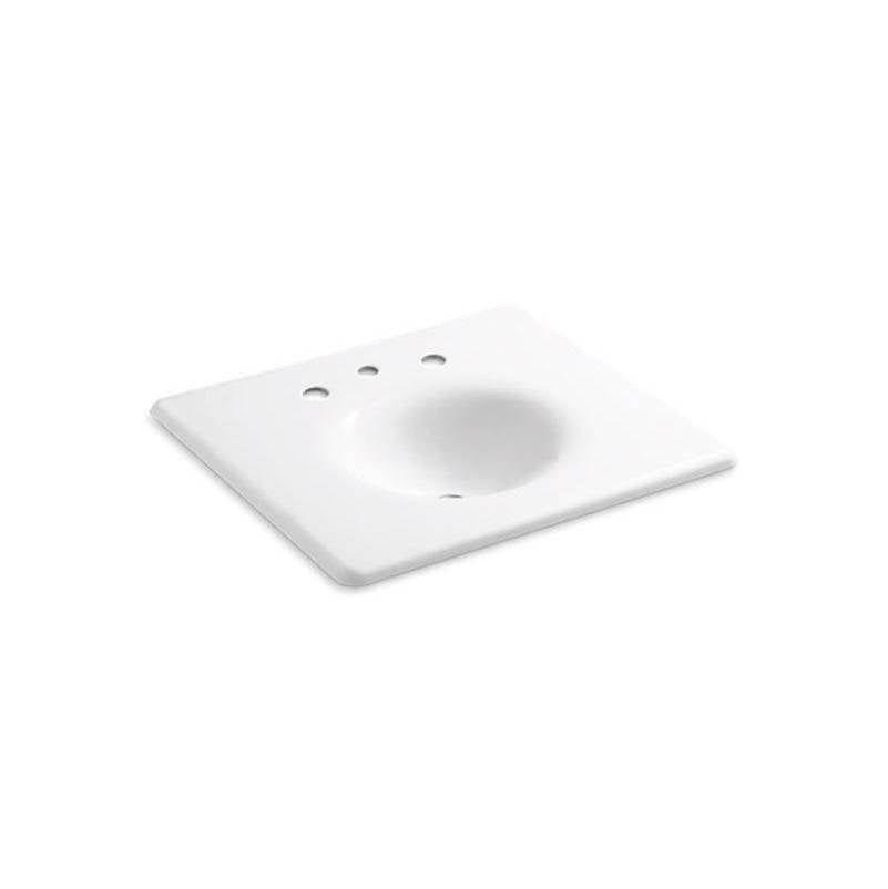 Kohler - Iron/Impressions 25'' Enameled cast iron vanity top with integrated round sink - White