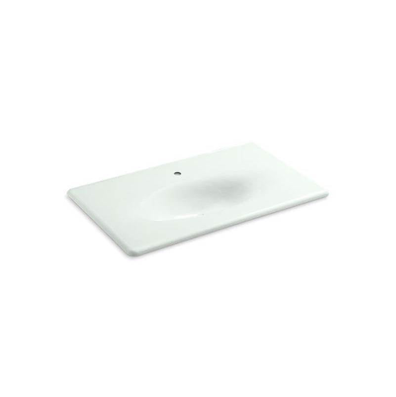 Kohler - Iron/Impressions 37'' Enameled cast iron vanity top with integrated oval sink - Sea Salt