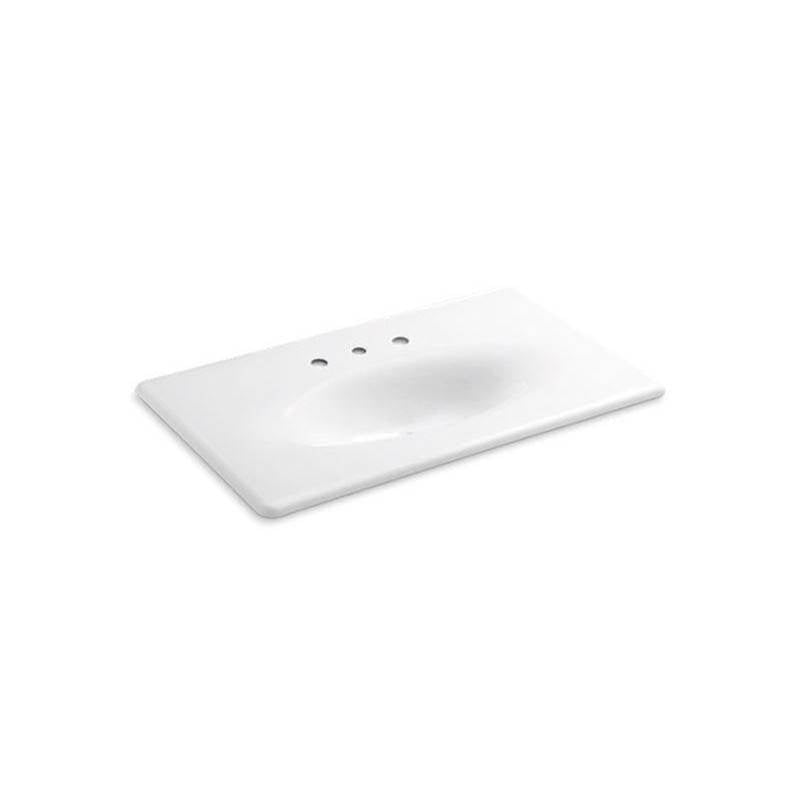 Kohler - Iron/Impressions 37'' Enameled cast iron vanity top with integrated oval sink - White