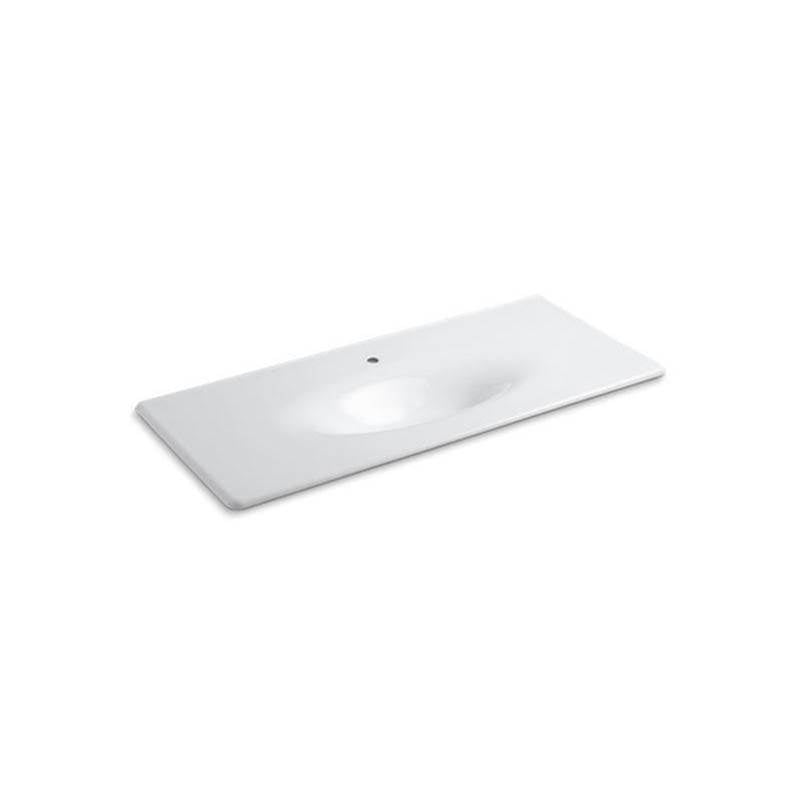 Kohler - Iron/Impressions 49'' Enameled cast iron vanity top with integrated oval sink - White