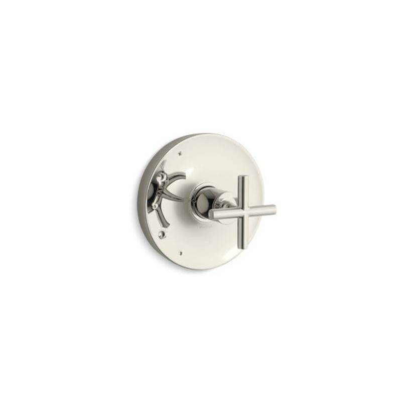 Kohler - Purist Rite-Temp valve trim with cross handle - Vibrant Polished Nickel