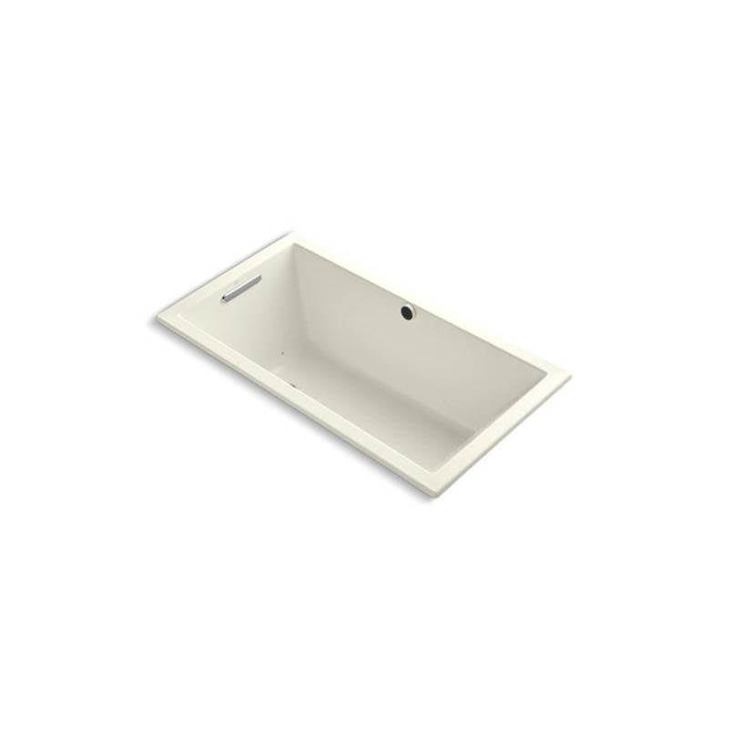 Kohler - Underscore 60'' x 32'' drop-in Heated BubbleMassageE air bath - Biscuit