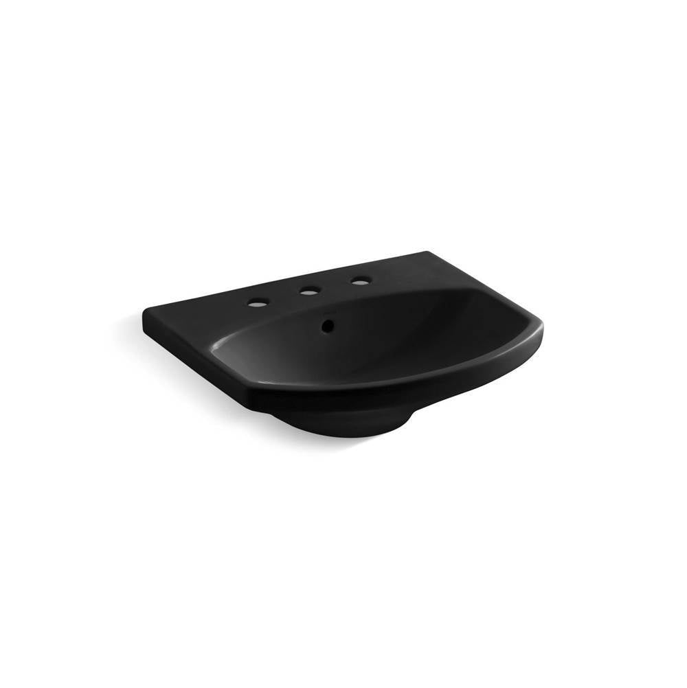 Kohler - Cimarron 22-3/4'' rectangular pedestal bathroom sink - Black
