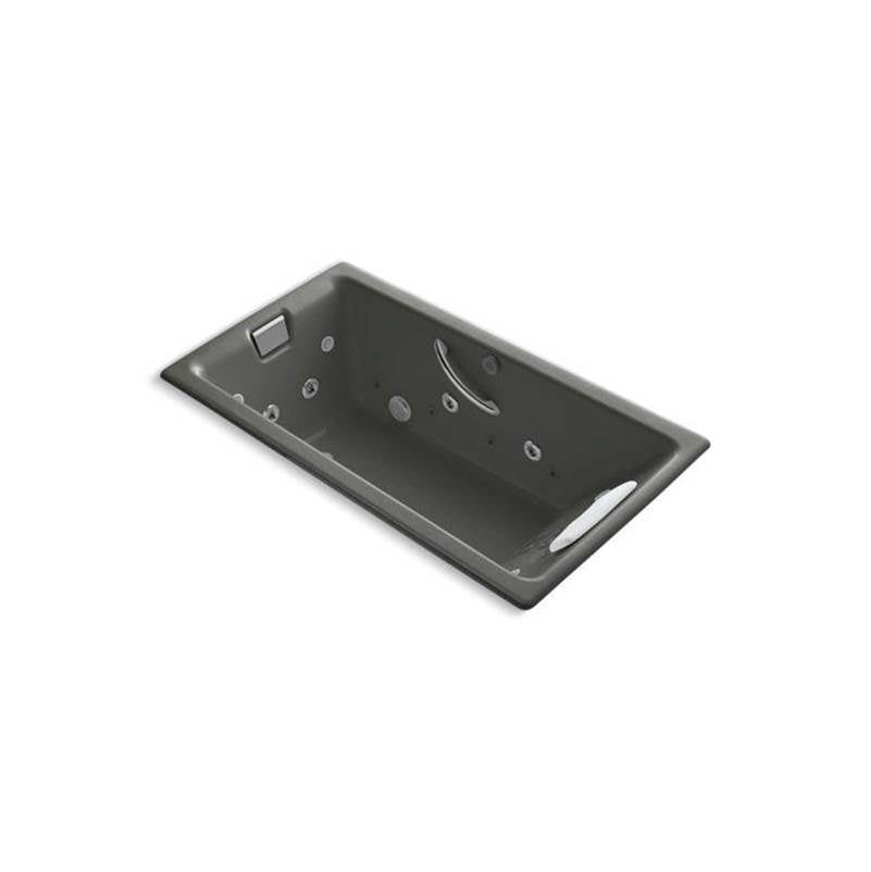 Kohler - Tea-for-Two 66'' x 36'' drop-in Effervescence whirlpool bath - Thunder Grey