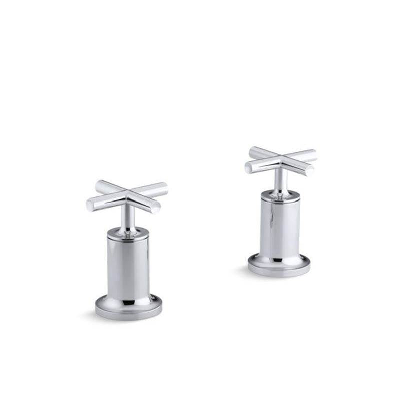 Kohler - Purist Deck- or wall-mount bath faucet handle trim with cross design - Polished Chrome