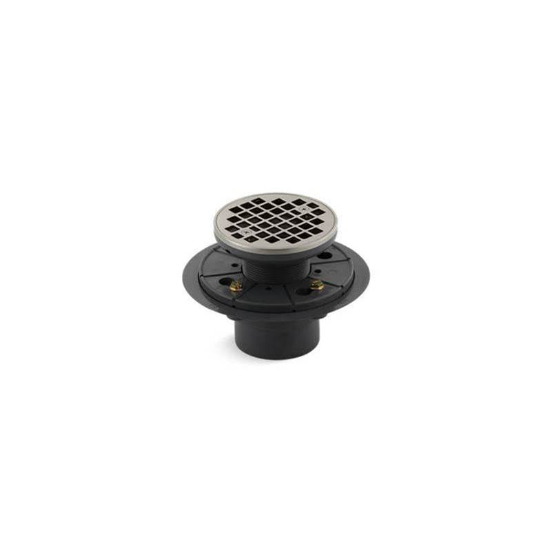 Kohler - Clearflo Round design tile-in shower drain - Vibrant Brushed Nickel