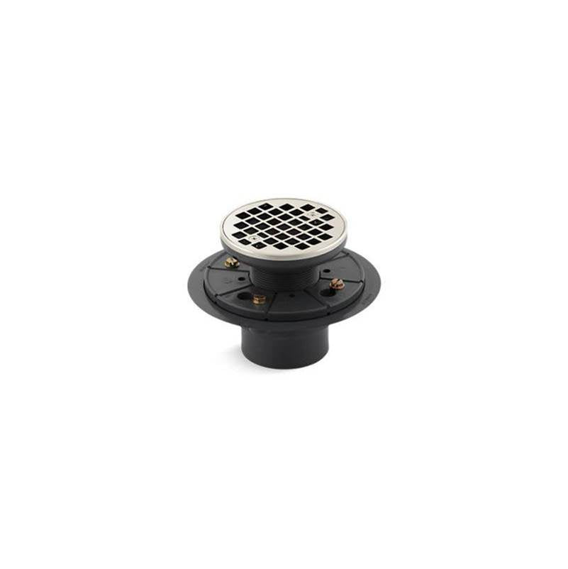 Kohler - Clearflo Round design tile-in shower drain - Vibrant Polished Nickel