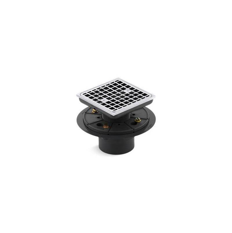 Kohler - Clearflo Square design tile-in shower drain - Polished Chrome