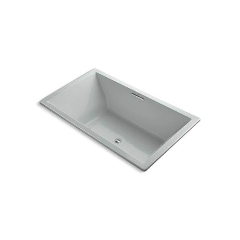 Kohler - Underscore 72'' x 42'' drop-in Heated BubbleMassageE air bath - Ice Grey