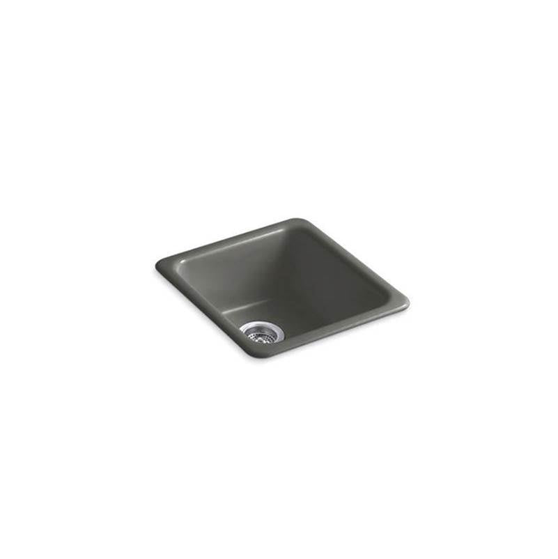 Kohler - Iron/Tones 17'' top-/undermount single-bowl bar sink - Thunder Grey