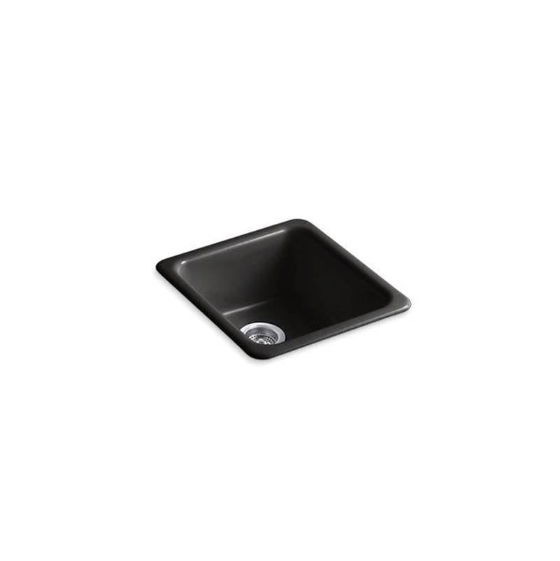 Kohler - Iron/Tones 17'' top-/undermount single-bowl bar sink - Black