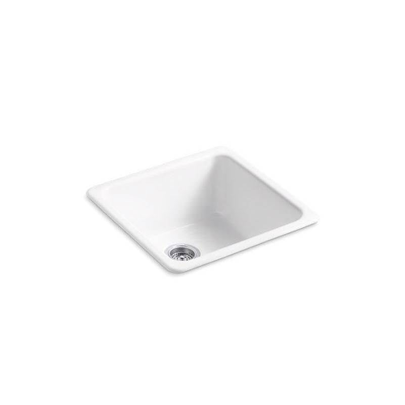 Kohler - Iron/Tones 21'' top-/undermount single-bowl bar sink - White