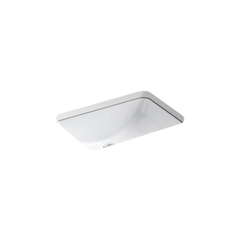 Kohler - Ladena 21'' rectangular undermount bathroom sink with glazed underside, no overflow - White