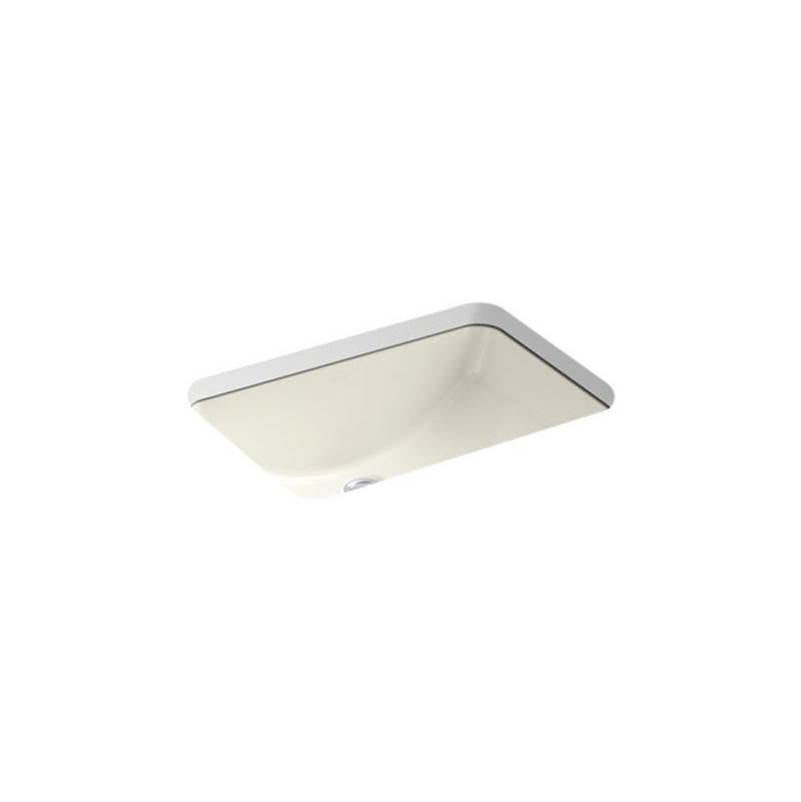 Kohler - Ladena 21'' rectangular undermount bathroom sink with glazed underside, no overflow - Biscuit