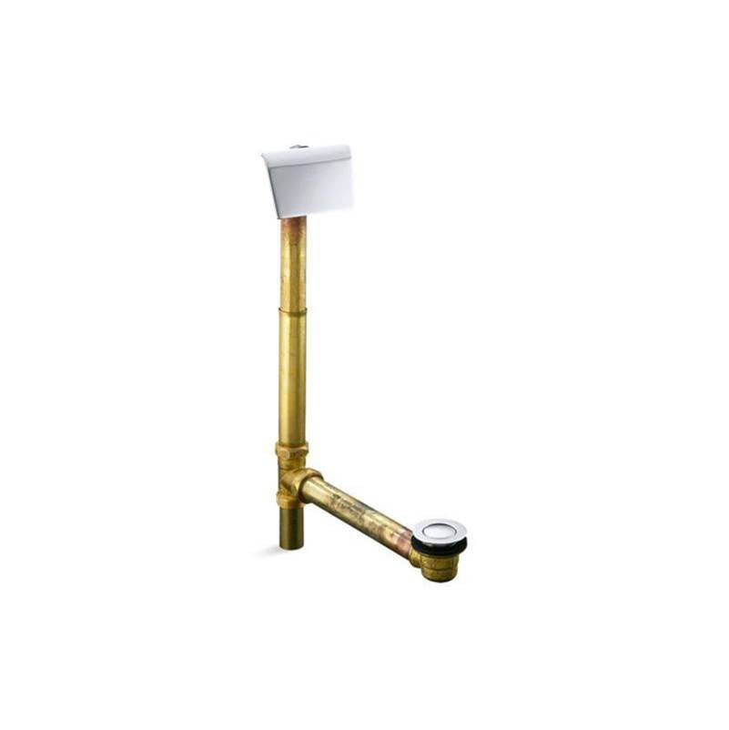 Kohler - Tea-for-Two 1-1/2'' contoured pop-up drain and overflow for above- or through-the-floor installation - Polished Chrome