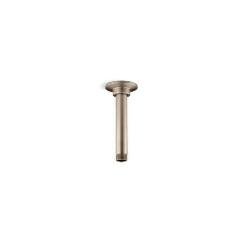 Kohler - 6'' ceiling-mount single-function rainhead arm and flange - Vibrant Brushed Bronze
