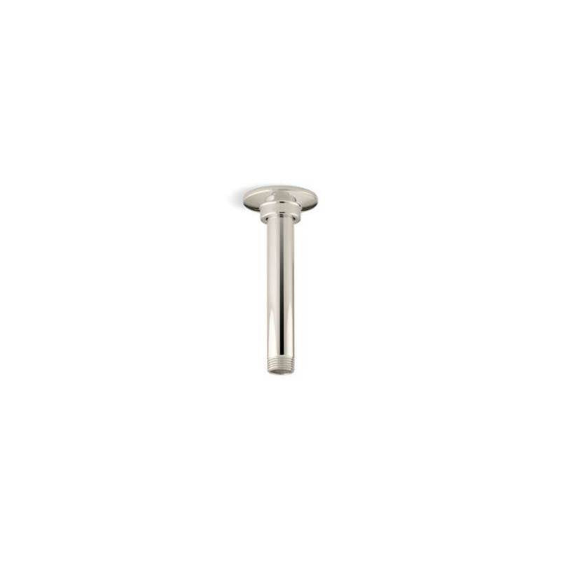 Kohler - 6'' ceiling-mount single-function rainhead arm and flange - Vibrant Polished Nickel