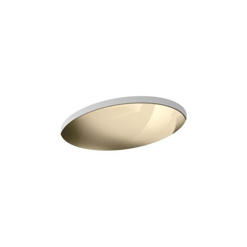 Kohler - Rhythm 23-1/4'' oval undermount bathroom sink, no overflow - Mirror French Gold