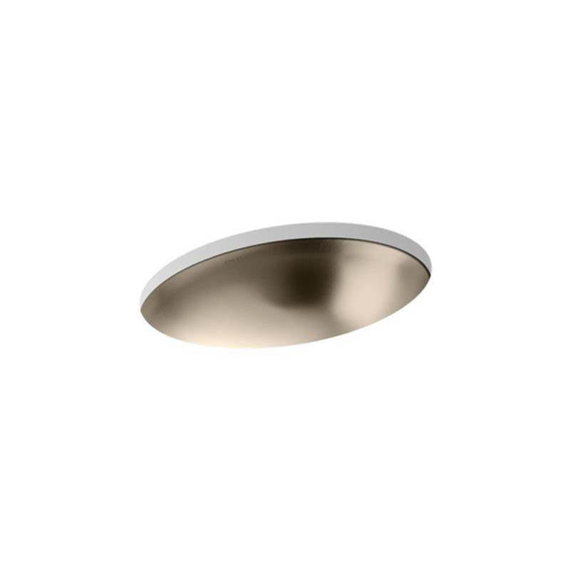 Kohler - Rhythm 23-1/4'' oval undermount bathroom sink, no overflow - Satin Bronze