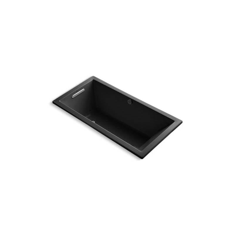 Kohler - Underscore 60'' x 30'' drop-in Heated BubbleMassageE air bath - Black